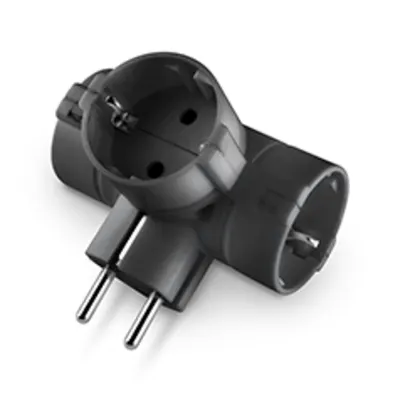 3-Way Adaptorn2p+e-16a-(s30-German) Black 3x2p+e-16a-(german)