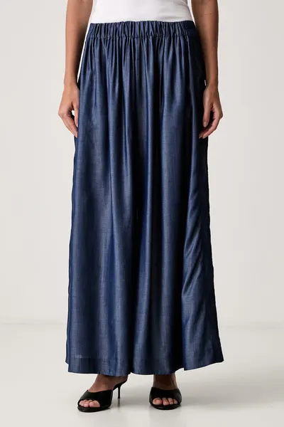 BOSS pantaloni wide leg pentru femei din lyocell Talini