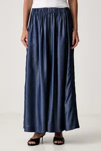 BOSS pantaloni wide leg pentru femei din lyocell Talini