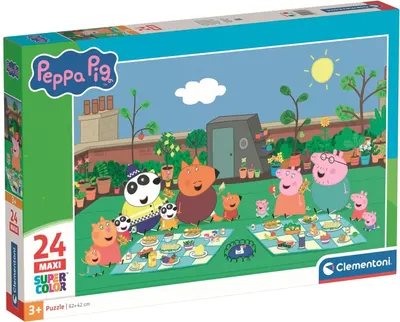 Puzzle pentru copii Clementoni de 24 piese maxi - Purcelușul Peppa