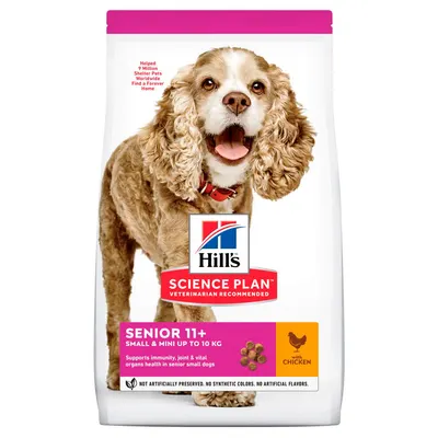 HILLS SP CANINE SENIOR S&M CHK, hrana uscata pentru caini de talie mica, seniori, 1.5 KG