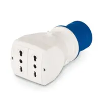 One-Way Adaptornip20 16a 2p+e 250v 2 Biv.