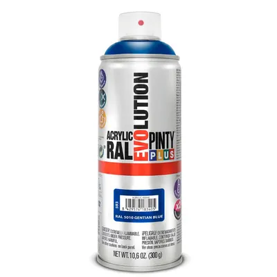 Vopsea Spray acrilica albastru, interior / exterior, ral 5010, 400 ml, Pintyplus