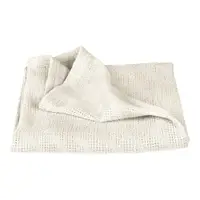 Pătură pentru copii crem din bumbac organic tricotată 80x80 cm Seashells – Roba