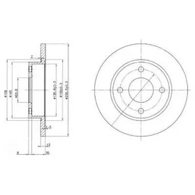 Disc frana DELPHI BG3055