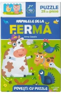 Animalele de la ferma. Povesti cu puzzle