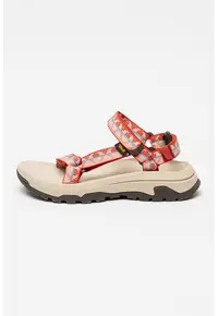 Sandale cu talpa wedge si inchidere velcro Hurricane - Rosu deschis