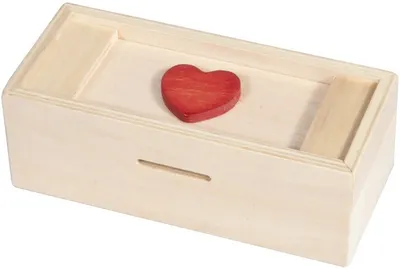 Puzzle logic 3D din lemn Fridolin - Cutie de bani cu inimă