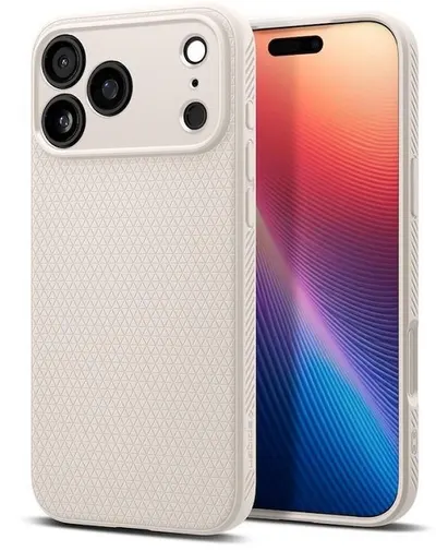 Husă Spigen - Liquid Air, iPhone 17 Pro Max, Natural titanium