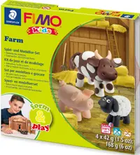 Set de lut Staedtler Fimo Kids - Farm, 4 x 42 g