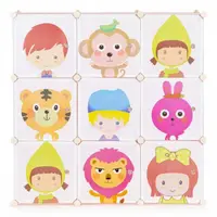 Raft modular Ecotoys cu 9 compartimente pentru camera copilului 09E