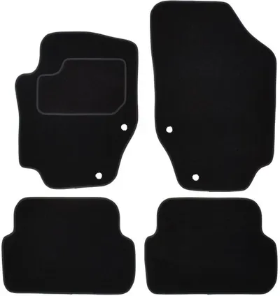 Covor podea MAMMOOTH Velours, set, culoare neagra, potrivit PEUGEOT 307 03.03-04.09, Cabriolet Coupe