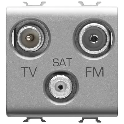 Priza 2M TV/FM/SAT directa Gewiss Chorus GW14382, titan