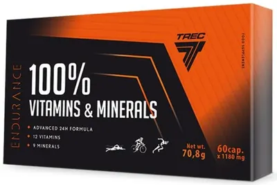 Endurance 100% Vitamins & Minerals, 60 capsule, Trec Nutrition
