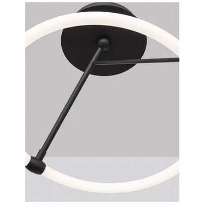 Lampa suspendata JANUS Nisipiu Negru Aluminiu & Acrylic LED 21W 230V 1900Lm 3000K IP20