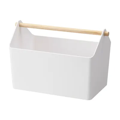 Cutie de depozitare albă/în culoare naturală din plastic 21x37x24 cm Favori – YAMAZAKI