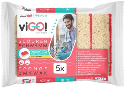 Bureți de bucătărie viGO! - Premium, 5 bucăți
