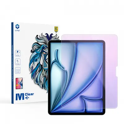 Folie de protectie Ecran Anti Blue Light Lito Classic pentru Apple iPad Air 13 (2026) / Pro 13 (2025), Sticla Securizata, Full Glue, 2.5D