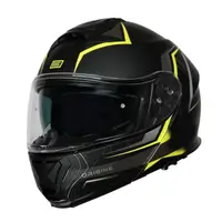 Casca moto Origine Logic Path rabatabila cu ochelari, culoare negru galben, marime M