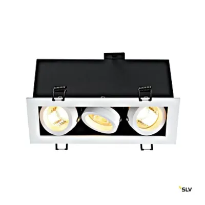 KADUX 3 GU10, patrat, albalb mat, max. 3x50W