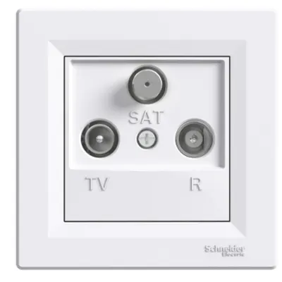 Asfora, 2xPriza de date RJ45 cat.5e UTP alb
