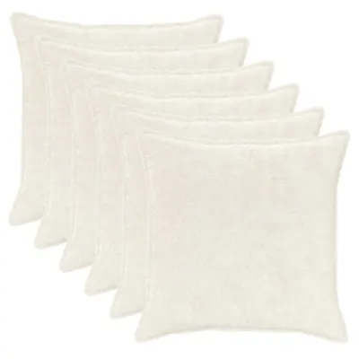 vidaXL Husă pentru pernă 6 buc. HOUTEN Alb 65 x 65 cm