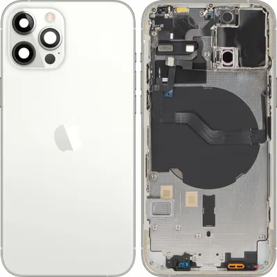 Capac Baterie Apple iPhone 12 Pro, Cu Carcasa Mijloc, Argintiu, Swap