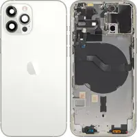 Capac Baterie Apple iPhone 12 Pro, Cu Carcasa Mijloc, Argintiu, Swap