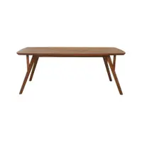 Masă de dining maro cu blat din lemn de acacia 100x200 cm Quenza – Light & Living