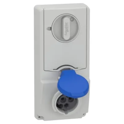 Priza Unika cu Interblocare, 16 A, 2P + E, 200, 250 V Ac, Ip44, Panou