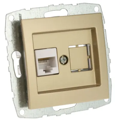 Mecanism Priza date RJ45, CAT6, ingropat/ST, TITANIUM