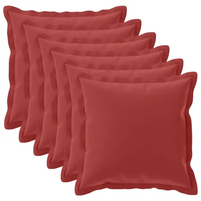 vidaXL Husă pentru pernă 6 buc. HOUTEN Roșu Vin 80 x 80 cm Poliester