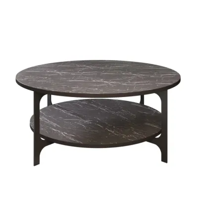 Masuta de cafea VERSY, negru, 90x90x36,8 cm