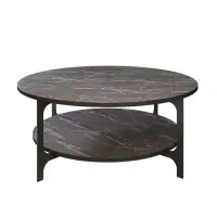 Masuta de cafea VERSY, negru, 90x90x36,8 cm