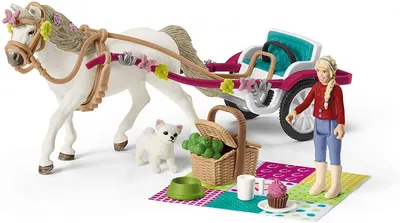 Set figurine Schleich Horse Club - Trasura pentru spectacol de cai