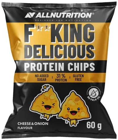 Fitking Delicious Protein Chips, brânză și ceapă, 60 g, AllNutrition