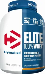 Elite 100% Whey, chocolate fudge, 2170 g, Dymatize