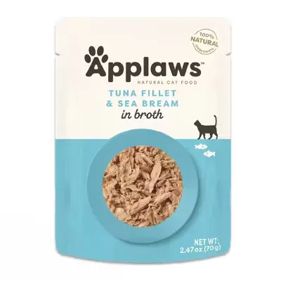 Applaws Tuna Fillet with Sea Bream, plic, 70 g