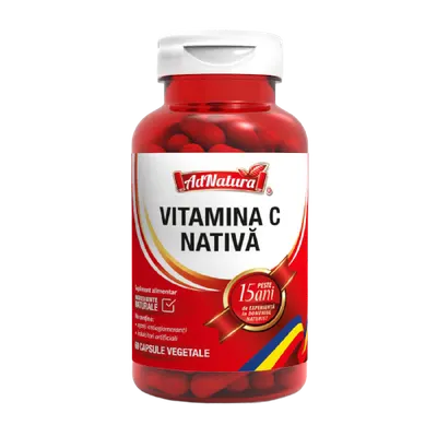 Vitamina C Nativa, 60 capsule, AdNatura