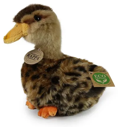 Jucărie de pluș Rappa Eco friends - Rățușcă maro, 19 cm
