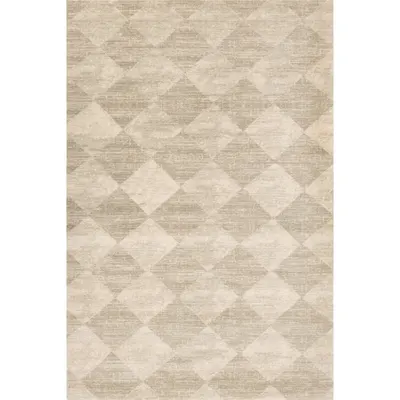 Covor bej din lână 160x240 cm Agnus Checkered – Agnella