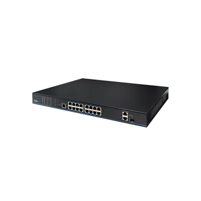 Switch rackabil cu 16 porturi PoE+ UTP3218TS-PSB, 2 porturi uplink, 1 port SFP, 270 W, 7.2 GB, 4000 MAC, cu management