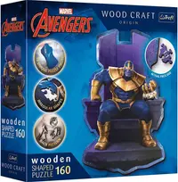 Puzzle din lemn Trefl din 160 de piese - Thanos pe tron
