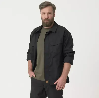 Helikon-Tex® Woodsman Shirt® – Camasa de lucru pentru aventura si bushcraft - NEGRU / L