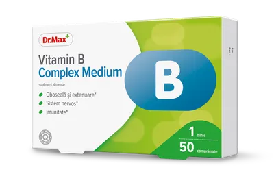 Dr. Max Vitamin B Complex Medium, 30 comprimate