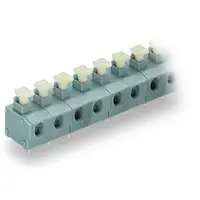 PCB terminal block; push-button; 1.5 mm²; Pin spacing 7.5/7.62 mm; 5-pole; Push-in CAGE CLAMP®; 1,50 mm²; gray