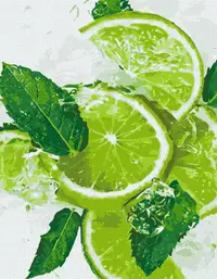 Set de pictură pe numere Ideyka - Lime, 35 x 45 cm