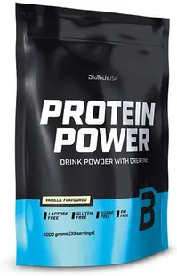 Protein Power, vanilie, 1000 g, BioTech USA