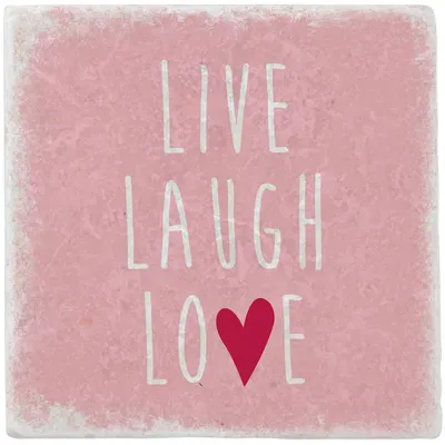 Suport din marmura pentru pahar Gespaensterwald - Live, Laugh, Love