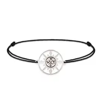 Trip - Bratara personalizata snur busola din argint 925